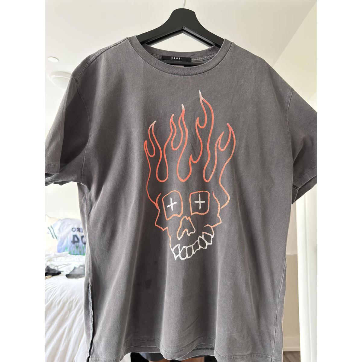 Ksubi Mad Mad World Flame Skull Tee Ksubi Mad Mad World Flame Skull Tee